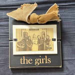 Mud Pie Black and Tan Bow Photo Frame